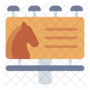 Billboard Horse Sign Icon