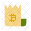 Billete de bitcoin  Icono