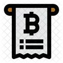 Billete de bitcoin  Icono