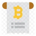 Billete de bitcoin  Icono