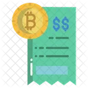 Billete de bitcoin  Icono