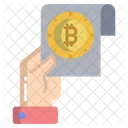 Billete de bitcoin  Icono