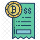 Billete de bitcoin  Icono