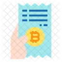 Billete de bitcoin  Icono