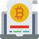 Billete de bitcoin  Icono