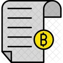 Billete de bitcoin  Icono