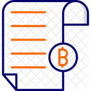 Billete de bitcoin  Icono