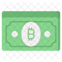 Billete de bitcoin  Icono