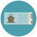 Crucero Billete Documento Icono