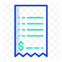 Billete De Papel Dolar Factura Factura Icono