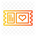 Billete De San Valentin Billete Viaje Icon