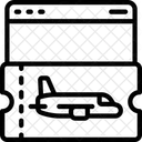 Billete de avión en línea  Icono