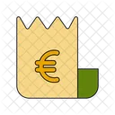 Billete de euro  Icono