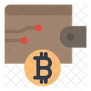 Billetera Bitcoin Billetera Digital Bitcoin Icono