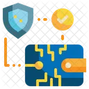 Billetera digital protegida  Icono