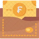 Billetera en francos suizos  Icono