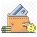 Cash Wallet Purse Billfold Wallet Icon