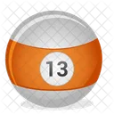 Orange American Ball Icon