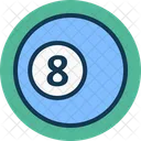 Billiard Ball Number Eight Pool Ball Icon