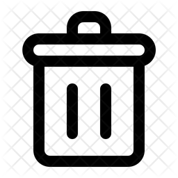 Bin Icon - Download in Line Style