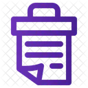 Bin File Trash Icon