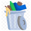 Bin With Garbage  Icon