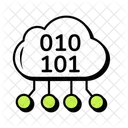 Binäres Cloud-Netzwerk  Symbol