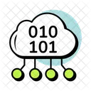 Binäres Cloud-Netzwerk  Symbol