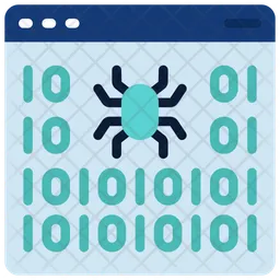 Binäre Malware  Symbol