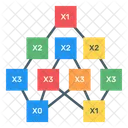 Binares Entscheidungsdiagramm Binarbaum Verbundenes Diagramm Symbol