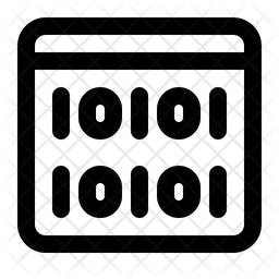 Binary Icon - Download in Line Style