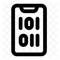 Binary Icon - Download in Line Style