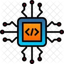 Binary Coding Compute Icon