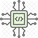 Binary Coding Compute Icon
