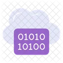 Binary Cloud Coding Icon