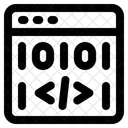 Binary Code Encoding Data Icon