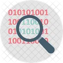 Binary Code Binary Number Magnifier Icon