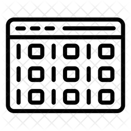 Binary Code Icon - Download in Line Style