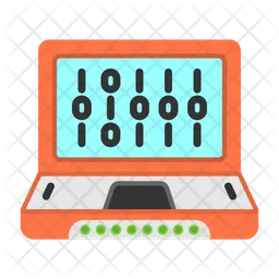 Binary Code Icon - Download in Flat Style