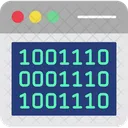 Binary Code Coding Screen Icon