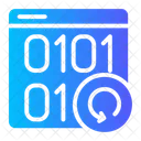 Binary Code Data Transfer Electronics Icon