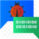 Binary Code Bug Conversation Bug Chatting Bug Icon