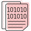 Binary Code Color Shadow Thinline Icon Icon