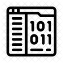Binary Code Seo And Web Loupe Icon