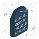 Binary Data Tag Binary Code Tag Binary Code Label Icon