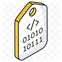 Binary Code Tag  Icon