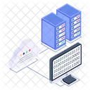 Cloud Coding Storage Coding Cloud Networking Icon