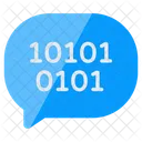 Binary Data Chat Message Text Icon