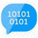 Binary Data Chat Message Text Icon