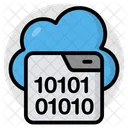 Binary Data Cloud Binary Code Digital Code Icon